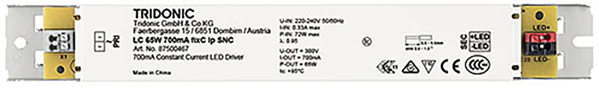 65W 700mA fixC lp SNC ESSENCE Constant Current LED Driver 87500467  Tridonic LC